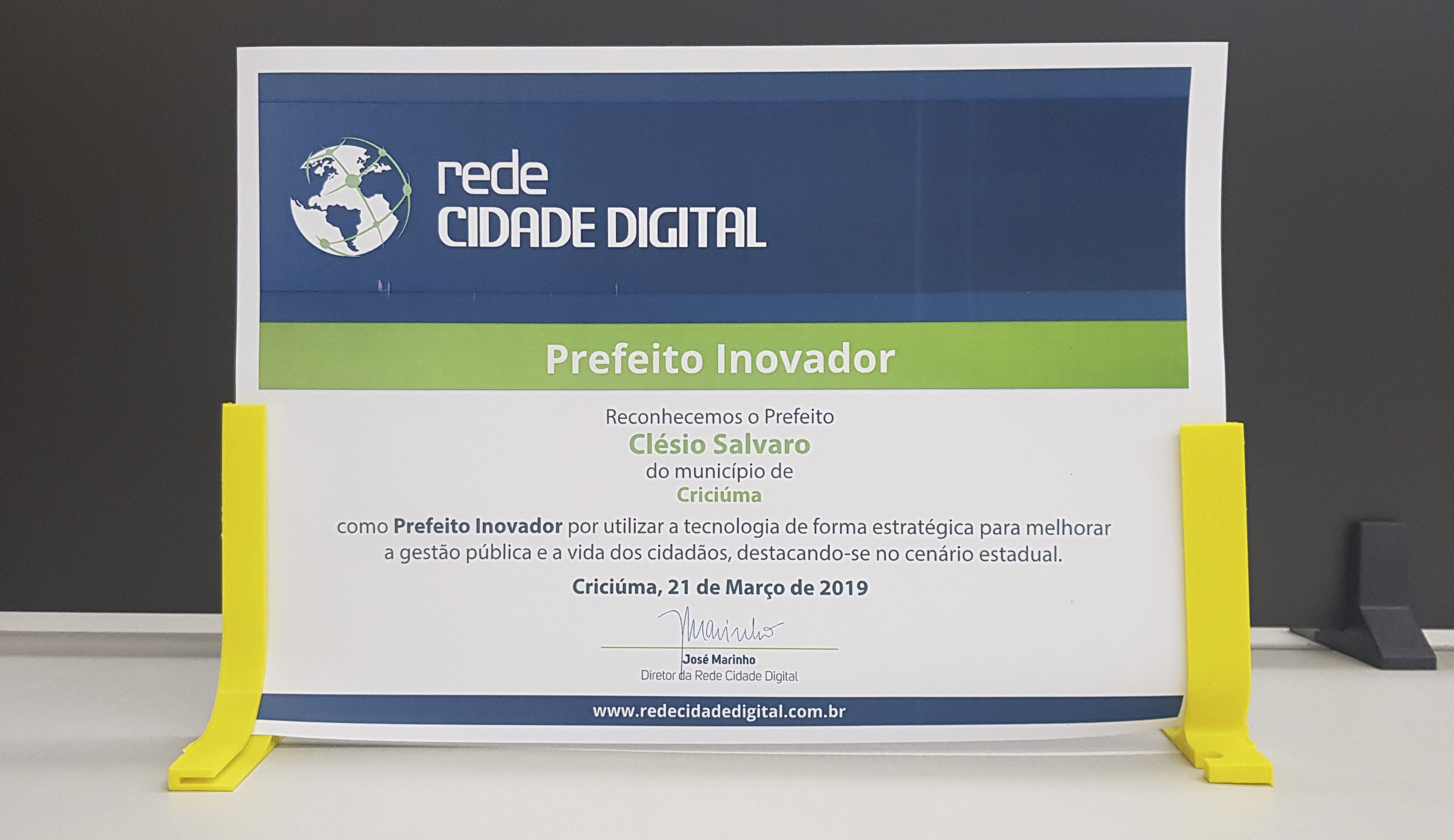Prêmio prefeito inovador 2019